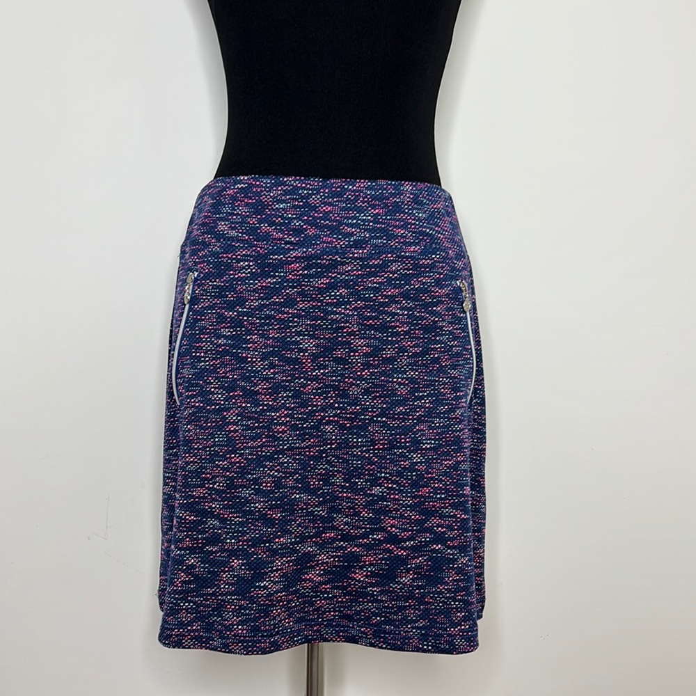 DAILY SPORTS BORN IN SWEDEN Navy Purple Zippered Tennis Skort S